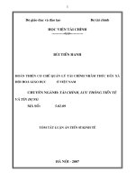 Hoàn thiện cơ chế quản lý tài chính nhằm thúc đẩy xã hội hoá giáo dục ở việt nam 