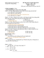 Đề vật lý 6 danh cho hs thông minh