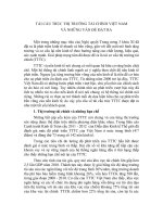 Tái cấu trúc thị trường tài chính việt nam và những vấn đề đặt ra 