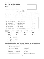 ĐỀ THI học SINH GIỎI TIẾNG ANH lớp 3  