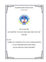 Nghiên cứu tính bền vững ngân sách địa phương của ba tỉnh đồng bằng sông Hồng: Quảng Ninh, Bắc Ninh, Thái Bình