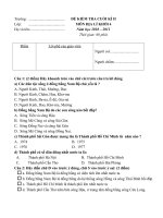 Đề kiểm tra môn Địa lý lớp 4