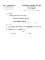 Đề khảo sát năng khiếu môn Ngữ văn lớp 8 năm học 2014-2015 Phòng GD-ĐT Quỳnh Lưu, Nghệ An