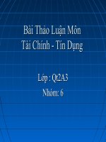 Trình bày về tín dụng 2013 