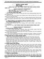 QUY TRÌNH THIEÁT KEÁ BAØI GIAÛNG MOÂN VAÄT LYÙ                               BAÈNG MICROSOFT POWERPOINT