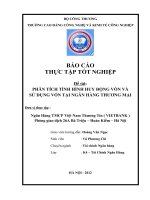 phân tích tình hình huy động vốn và sử dụng vốn tại ngân hàng TMCP việt nam thương tín   chi nhanh hoàn kiếm 