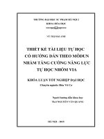 Thiết kế tài liệu tự học có hướng dẫn theo môđun nhằm tăng cường năng lực tự học nhóm VI a