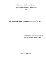 RÈN LUYỆN KĨ NĂNG LÀM VĂN NGHỊ LUẬN XÃ HỘI