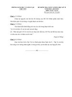 Đề kiểm tra học kì 2 môn Ngữ văn lớp 8 năm học 2014-2015 huyện Việt Yên, Bắc Giang