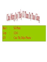 Số phức   Toán 12