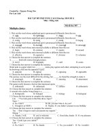 BÀI TẬP BỔ TRỢ NÂNG CAO 12