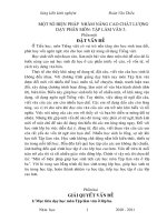 SKKN NÂNG CAO CHẤT LƯỢNG DẠY PHÂN MÔN TẬP LÀM VĂN 3.