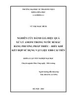 Nghiên cứu đánh giá hiệu quả xử lý amoni trong nước rỉ rác bằng phương pháp thiếu   hiếu khí kết hợp sử dụng vật liệu EBB cải tiến (