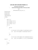 CÁC bài tập căn bản TRONG c