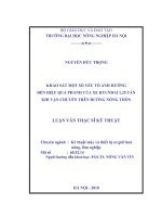 khảo sát một số yếu tố ảnh hưởng đến hiệu quả phanh của xe hyundai 1,25 tấn khi vận chuyển trên đường nông thôn