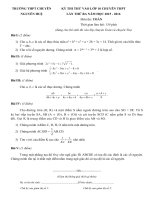 Đề thi thử vào lớp 10 môn Toán chuyên lần 3 năm học 2015-2016 trường THPT Chuyên Nguyễn Huệ, Hà Nội