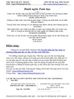 TUYỂN TẬP ĐỀ THI VÀ ĐÁP ÁN TOÁN  VÀO LỚP 6 TRƯỜNG AMS