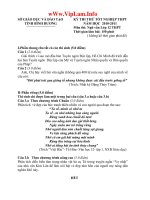 Đề thi thử TN  Văn  Tỉnh Bình Dương năm 2011