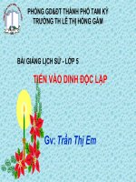 LS lớp 5  Tiến vào Dinh Độc lập