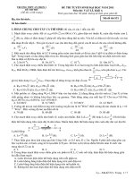 Đề thi thử (THPT An Nhơn 1   Bình Định)