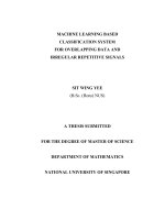 Machine learning based classification system for overlapping data and irregular repetititve signals