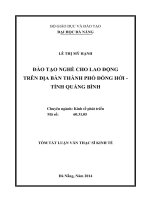 Đào tạo nghề cho lao động trên địa bàn thành phố đồng hới   tỉnh quảng bình 