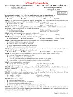 Đề Thi Thử TN   Sinh THPT Bảo Lộc có đáp án năm 2011