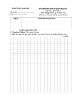 Đề KTĐK cuối kì II môn Tiếng Việt   Lớp 3