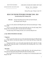 báo cáo thành tích công tác đội năm 2011 2010