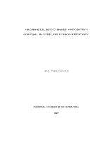 Machine learning based congestion control in wireless sensor networks