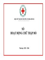 Sổ chữ thập đỏ trường Tiểu học