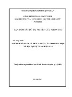 NHỮNG KHÓ KHĂN VÀ THÁCH THỨC CỦA DOANH NGHIỆP XÃ HỘI TẠI VIỆT NAM HIỆN NAY