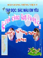 Bài giảng tiếng việt 5 tuần 2 bài sắc màu em yêu 
