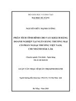 Phân tích tình hình cho vay khách hàng doanh nghiệp tại ngân hàng TMCP ngoại thương việt nam, chi nhánh đăk lăk