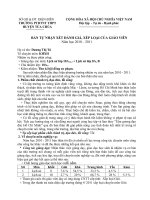 Bản tự nhận xét đánh giá, xếp loại giáo viên cấp THPT