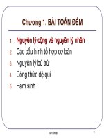 Slide bài giảng Toán rời rạc - chương 1 bài toán đếm nguyên lý cộng và nguyên lý nhân