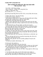 Bảng tự nhận xét đánh giá xếp loại giao viên