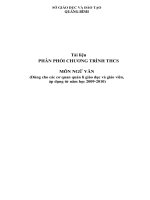 Phân phối chương trình Ngữ văn THCS