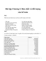 bài tập chương 1 bản chất và đối tượng của kế toán