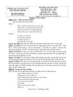 Đề kiểm tra học kì 2 môn Ngữ Văn lớp 9 năm 2015 trường THCS Quang Trung, TP Hồ Chí Minh