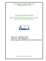 Một số biện pháp nâng cao chất lượng dạy và học ở trường THCS