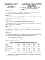 Đề thi chọn Học sinh giỏi thành phố Thanh Hóa dự thi cấp tỉnh môn Địa lý lớp 9 năm học 2014-2015