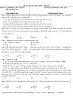 Dê thi thử hay và khó