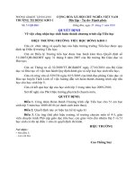 Quyết định công nhận hoàn thành chương trình tiểu học