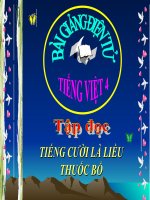 Bài giảng tiếng việt 4 tuần 34 bài tập đọc   tiếng cười là liều thuốc bổ 