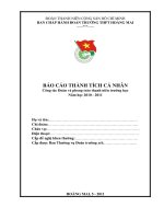 Mẫu báo cáo thành tích cá nhân