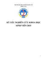 KỈ YẾU NGHIÊN CỨU KHOA HỌC SINH VIÊN 2015-2016