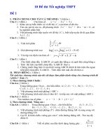 Một số đề thi Toán TNTHPT(2010 2011)(Moi)