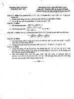 Đề đáp án Sát hạch 10D lần 2 2011.THPT Lê Xoay