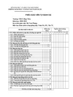 Phiếu đánh giá giáo viên